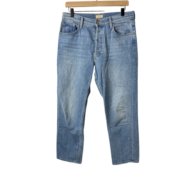 MOTHER The Tomcat Crop Straight Leg Jeans Works At My Feet Wash Size 30 - Picture 2 of 8